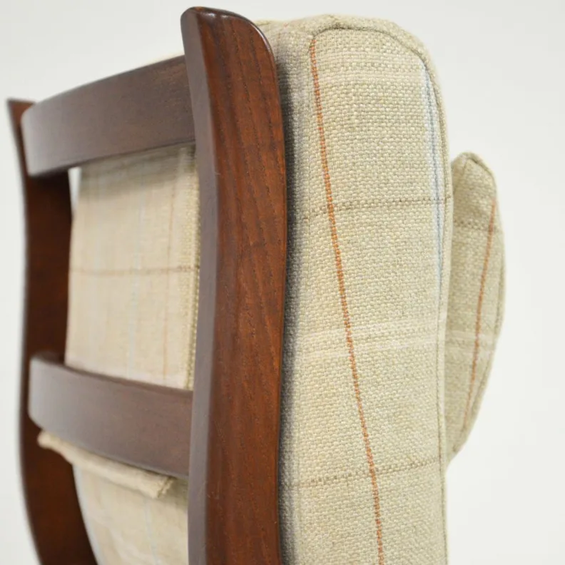 Wooden Frame Chair Reupholstered in a Colefax and Fowler Fabric