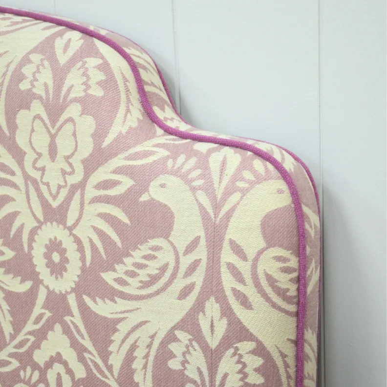 Beautiful Bespoke Headboard with Contrast Piping