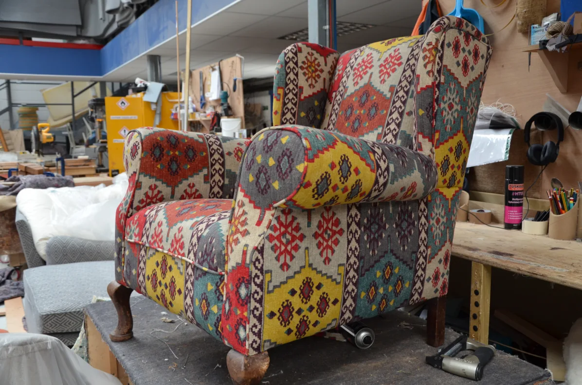 Fully Reupholstered Armchair