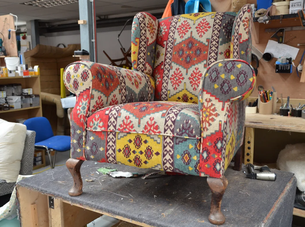 Fully Reupholstered Armchair