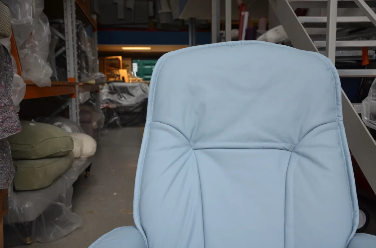 Leather Recliner with Footstool