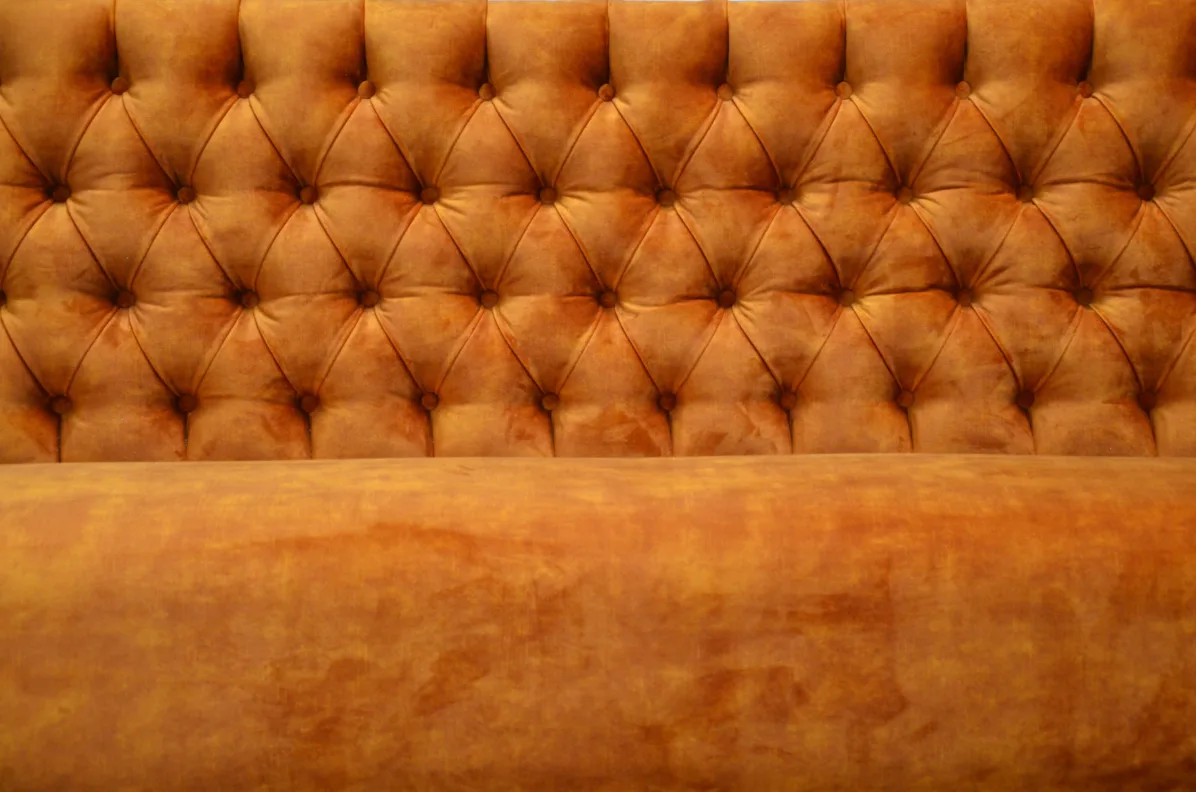 Upholstered Buttoned Back Bench Seat