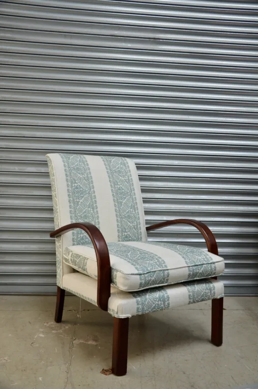 1940's Curved Wooden Arm Chair
