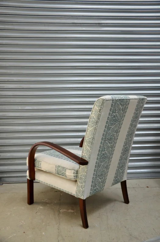 1940's Curved Wooden Arm Chair