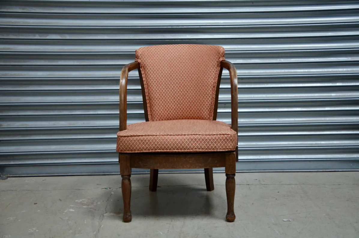 Curved Wooden Armed Chair