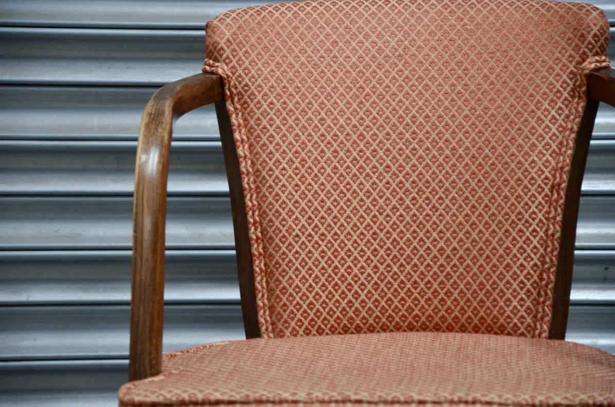 Curved Wooden Armed Chair