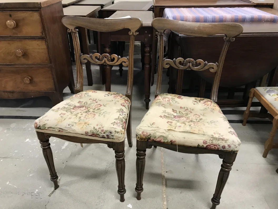 Wooden Backed Dining Chairs